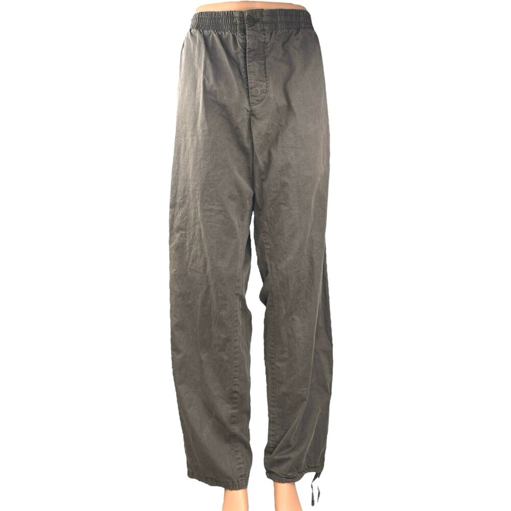 Lanvin Men's Brown High Waist Straight Wide Leg Baggy Trousers Pants Sz 54/US 44